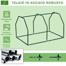 Mini Serra da Giardino e Balcone 99x71x60 cm in Plastica PE e Acciaio con Chiusura a Zip