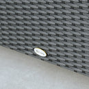 Tavolino Basso da Giardino 85x50x39 cm in Rattan PE Nero