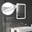Specchio Bagno con LED a 3 Temperature e Interruttore Touch 70x50 cm Antiappannamento 