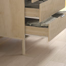 Cassettiera 3 Cassetti 80x40x77,5 cm in Stile Nordico in Legno Rovere  