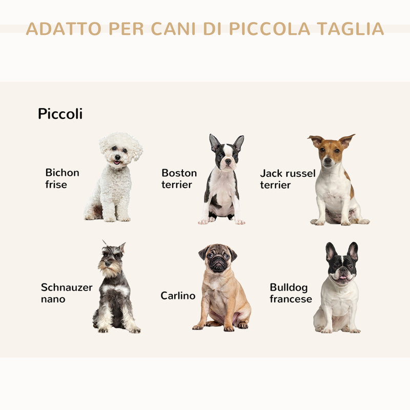 Cuccia Divanetto per Cani con Spazio Portaoggetti e Cuscino 76x45x43 cm Grigio Chiaro