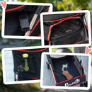 Passeggino per Cani Convertibile in Trasportino 82x49,5x98 cm in Acciaio e Poliestere Rosso e Nero   