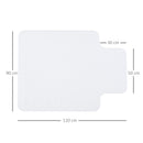 Tappetino per Sedia Ufficio Salvapavimento 90x120 cm in Plastica Trasparente