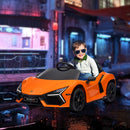Macchina Elettrica per Bambini Licenza Lamborghini Revuelto 12V Guida Manuale e Telecomando Arancione 