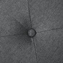 Pouf Contenitore 39x39x39 cm in Tessuto Teddy Grigio  