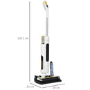 Aspirapolvere Lavapavimenti Senza Fili Wet & Dry Scopa Elettrica con 2 Serbatoi Bianco