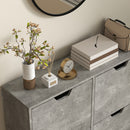 Mobile Scarpiera con 4 Cassetti Ribaltabili 95x26x95 cm a 2 Livelli per 16 Paia in Legno Grigio  