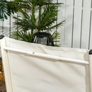 Set 2 Lettini Prendisole da Giardino 55x195x30 cm in Alluminio e Poliestere Beige