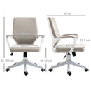 Sedia Operativa Ergonomica Regolabile Funzione Dondolo Beige e Bianco  