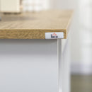 Carrello da Cucina con Armadietto e Ripiani Regolabili 75x39,5x88 cm Bianco   