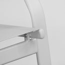 Set Salotto da Giardino Divano 2 Poltrone e Tavolino in Acciaio Ecosteel Grigio