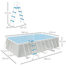 Piscina Fuori Terra Autoportante 580x310x122 cm con Filtro Grigio Chiaro
