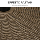 Base per Ombrellone Rotonda Ø51x36 cm con 2 Manopole Incorporate in HDPE e Acciaio Marrone e Nero  