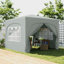 Gazebo da Giardino Pop-Up 300x300x273 cm Pieghevole con Altezza Regolabile e Protezione UPF50+ Grigio Chiaro   