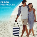 Set 2 Sdraio da Spiaggia 142x51x40 cm Pieghevoli e Regolabili in Acciaio e Poliestere Multicolore  