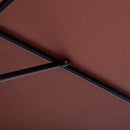 Ombrellone da Giardino Inclinabile Ø260x235 cm in Metallo e Poliestere Nero e Caffè  