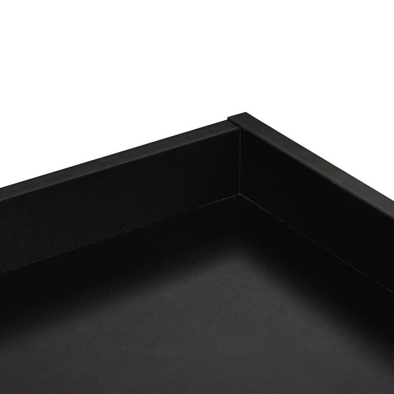 Set 2 Comodini Sospesi 40x30x19,5 cm in Truciolato Nero