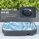 Ombrellone a Braccio 247x247x268 cm con Base Riempibile e Testa Inclinabile Grigio Scuro  