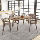 Set 4 Sedie da Giardino 60x56x75 cm Impilabili in Polipropilene Grigio 