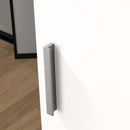 Armadietto Bagno da Parete 40x15x55 cm con 3 Ripiani Regolabili in Vetro in Legno Bianco   