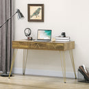 Consolle Fissa da Ingresso con 3 Cassetti 120x55x79 cm in Truciolato e Acciaio