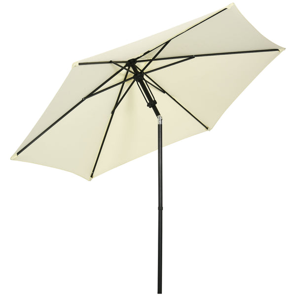 Ombrellone da Giardino Ø262x243 cm in Metallo e Poliestere Beige acquista