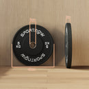 Set 2 Dischi Pesi da 5kg in Gomma con Foro da 2"/5 cm per Manubri e Bilancieri Nero    