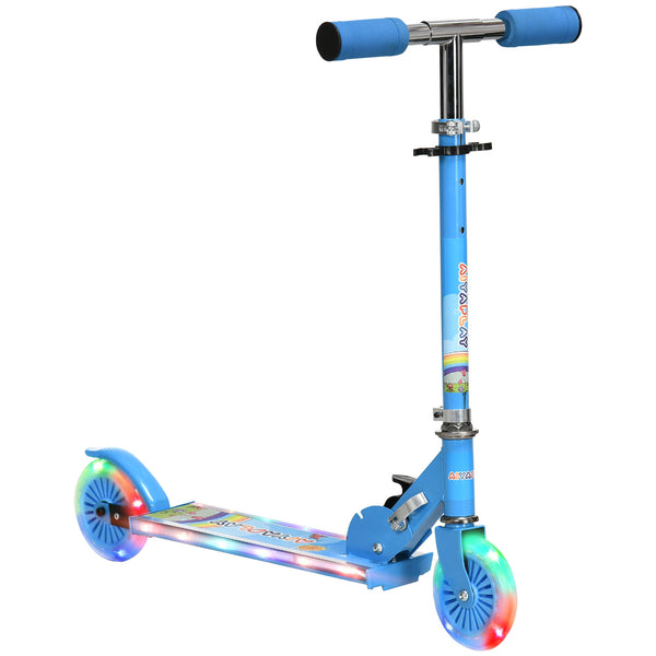 Monopattino Pieghevole per Bambini 2 Ruote Altezza Regolabile 65-78 cm Blu acquista