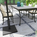 Base per Ombrellone Quadrata 44x44x30 cm da 14.5 kg  in HDPE e Cemento Nero   