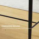 Tavolo Alto da Bar 118x58x108 cm in Legno e Acciaio Marrone e Nero