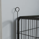 Recinto per Cani Pieghevole 82x82x60 cm in Metallo Grigio