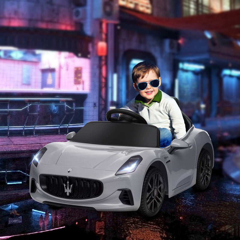 Macchina Elettrica per Bambini con Licenza Maserati Gran Turismo Folgore 12V Grigio   