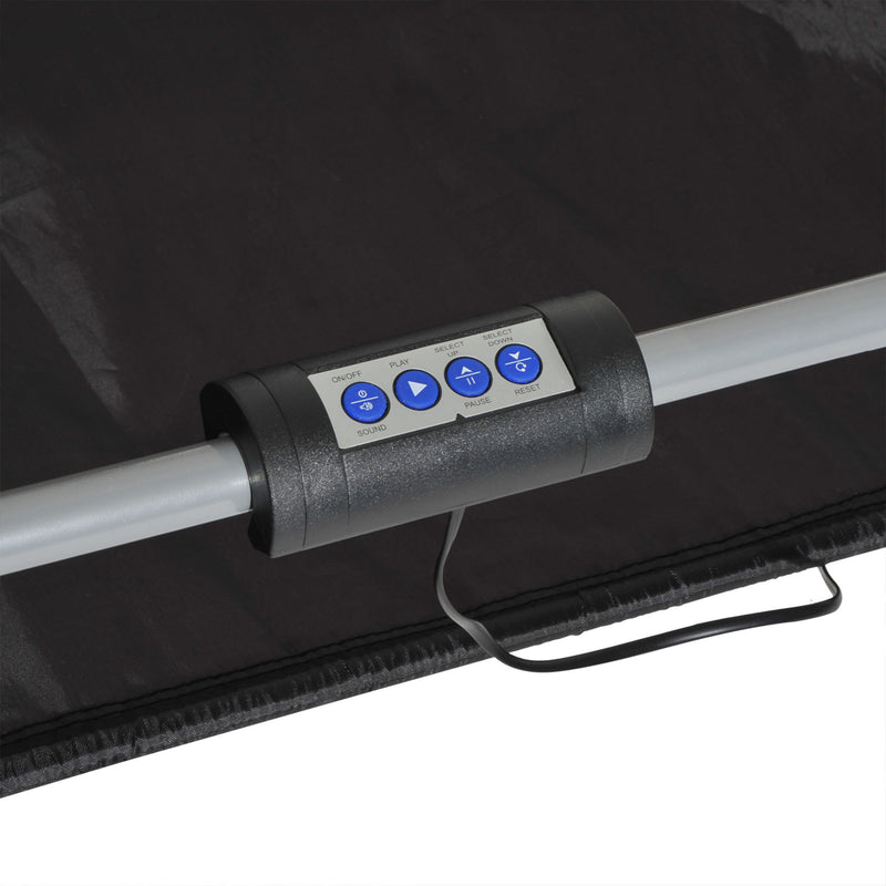 Canestri Basket con Tabellone LED 205x110x205 cm 4 Palloni e 8 Modalità di Gioco Bianco e Nero   