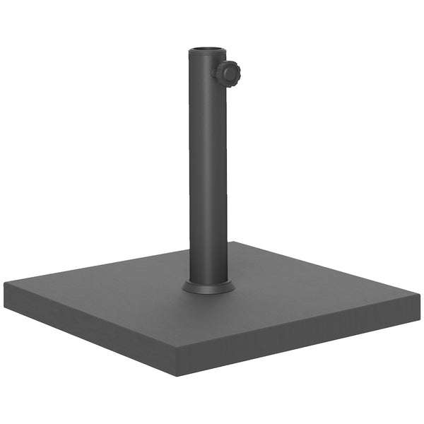 sconto Base per Ombrellone Quadrata 44x44x30 cm da 14.5 kg in HDPE e Cemento Nero