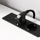 Scrivania per PC 100x50x75 cm Prese di Ricarica e Scaffali in Legno e Metallo Bianca e Nera  