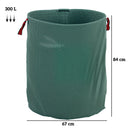 Set 3 Sacchi per Rifiuti da Giardino Ø67x84 cm da 300 L Richiudibili e Riutilizzabili Verde  