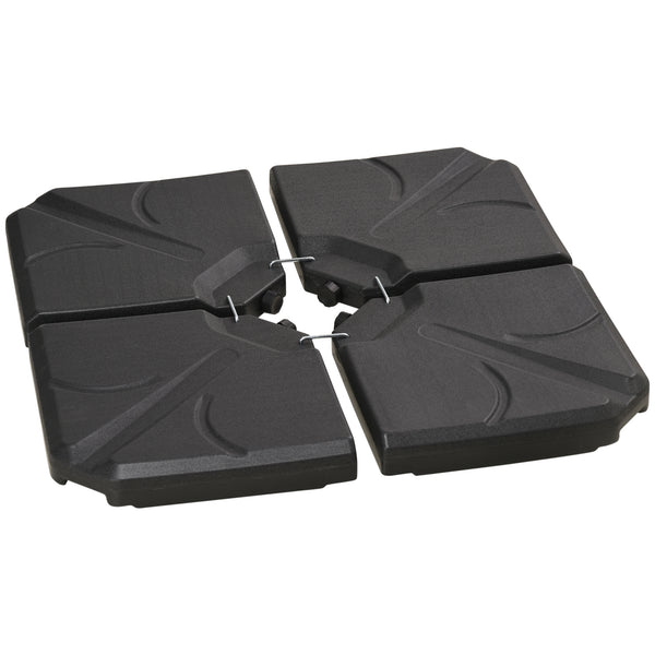 prezzo Base per Ombrellone da Giardino 103x103x8,3 cm 72 Kg Riempibile con Acqua o Sabbia in HDPE Nero