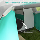 Tenda da Campeggio 2-4 Posti Impermeabile a Tunnel con Borsa di Trasporto 460x260x190 cm in Poliestere Verde
