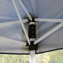 Gazebo Pieghevole da Giardino 2,45x2,45x2,45m in Acciaio e Tessuto Oxford Blu