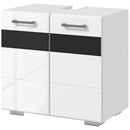 Mobile Sotto Lavabo Bagno 2 Ante 60x36,5x56 cm in MDF Bianco