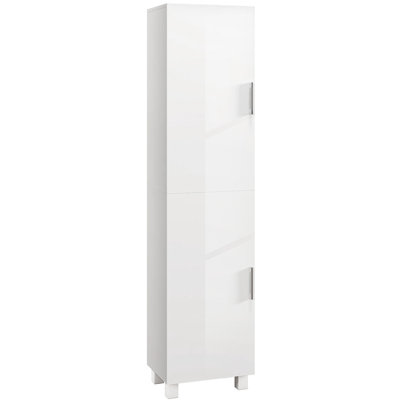 Mobile a Colonna da Bagno con 2 Armadietti 40x30x167,5 cm Bianco  
