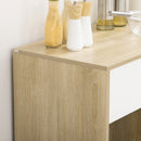 Carrello da Cucina 81x39,6x90,3 cm con Ruote in Legno Naturale