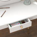 Toeletta Trucco per Bambine Nuvola Consolle e Sgabello in Legno Bianco 