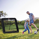 Rebounder Pieghevole da Esterno per Calcio Baseball e Pallavolo 128x118x108-120 cm Nero 