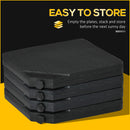 Base per Ombrellone da 4 Pezzi Riempibili con Acqua o Sabbia e Ganci di Connessione   Nero