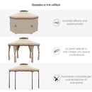 Gazebo da Giardino 4x4m con Tende in Acciaio e Poliestere Marrone