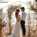 Set di 3 Archi da Giardino da 1,8-2-2,2 m in Metallo Oro   