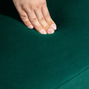 Poltrona a Conchiglia Stile Art Deco 63x65x84 cm in Velluto Verde  