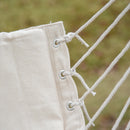 Sedia Sospesa a Dondolo 90x50 cm da Interno ed Esterno in Tessuto con Nappe Crema  