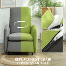 Poltrona Relax  Reclinabile con Poggiapiedi Estraibile e Copertura di Ricambio Grigio   